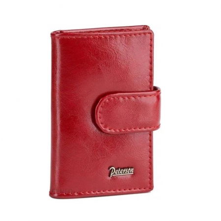 Portchei piele naturala Peterson, PCH382, Rosu