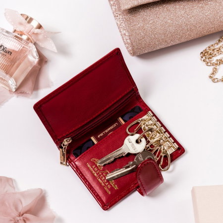 Portchei piele naturala Peterson, PCH382, Rosu [2]