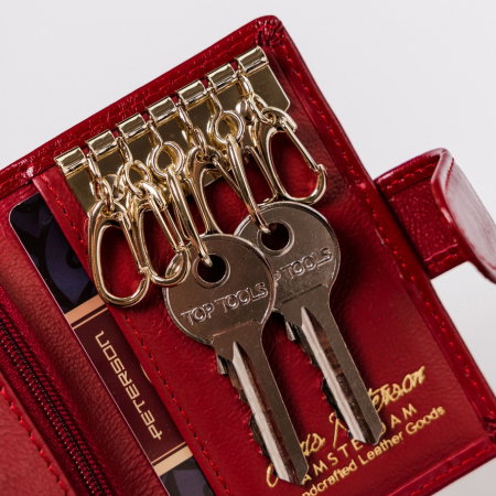 Portchei piele naturala Peterson, PCH382, Rosu [4]