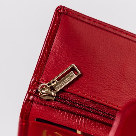 Portchei piele naturala Peterson, PCH382, Rosu [6]