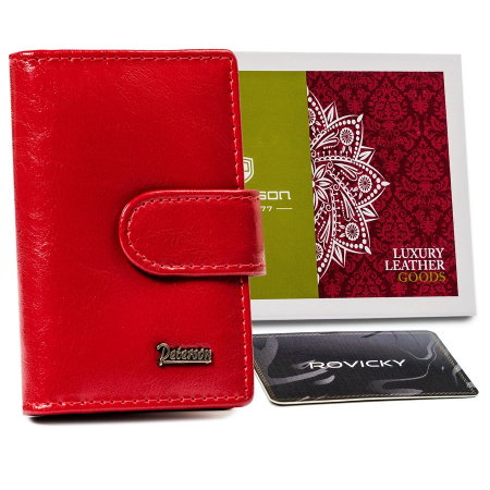 Portchei piele naturala Peterson, PCH382, Rosu [5]