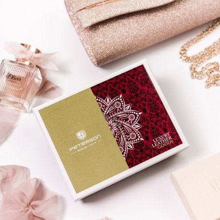 Portchei piele naturala Peterson, PCH382, Rosu [8]