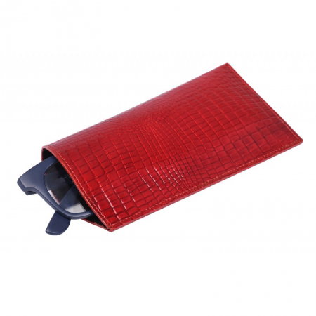 Toc ochelari (husa) sau husa telefon din piele naturala Rosu - POC06 [1]