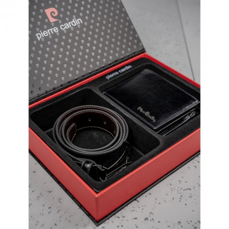 Portofel barbati + curea (set piele naturala) Pierre Cardin PORT401 cu protectie RFID [18]