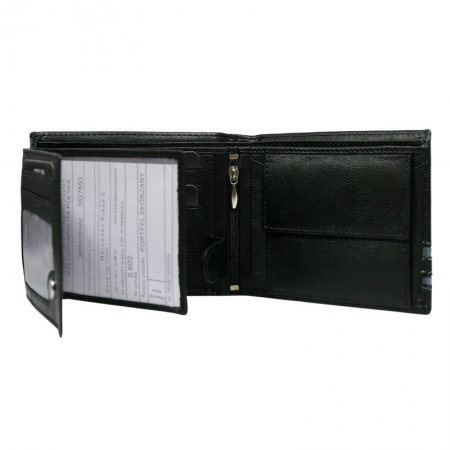 Portofel barbati din piele naturala BeSpecial PORM616 Negru cu Gri [1]