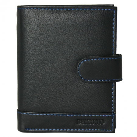 Portofel barbati din piele naturala cu cusatura albastra Bellugio PORMZ011 [0]