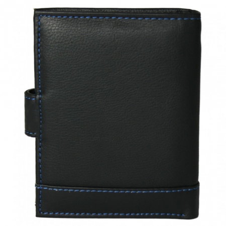 Portofel barbati din piele naturala cu cusatura albastra Bellugio PORMZ011 [4]