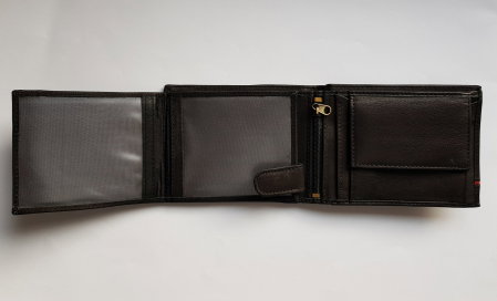 Portofel barbati din piele naturala cu dunguta albastra Bellugio PORMZ006 [2]