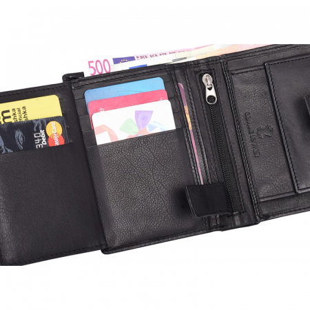 Portofel barbati din piele naturala PORMG057 Negru, cu RFID [7]
