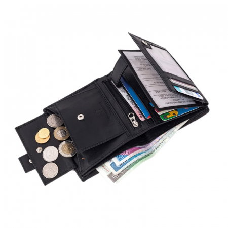 Portofel barbati din piele naturala PORMG057 Negru, cu RFID [6]