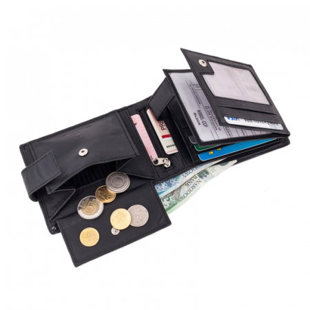 Portofel barbati din piele naturala PORMG058 Negru, cu RFID [4]