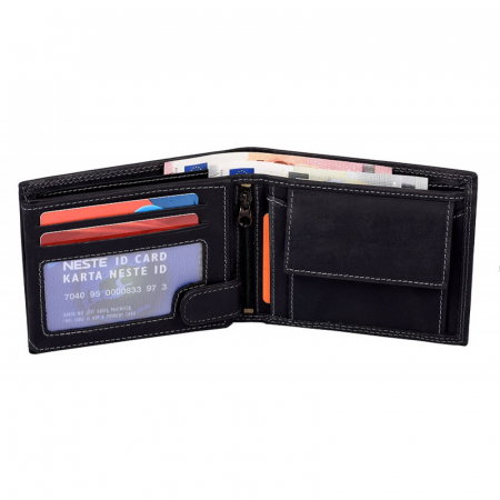 Portofel barbati din piele naturala PORMG059 Negru, cu RFID [1]