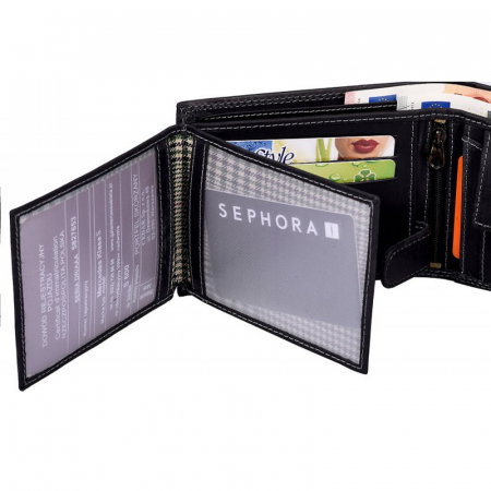 Portofel barbati din piele naturala PORMG059 Negru, cu RFID [3]