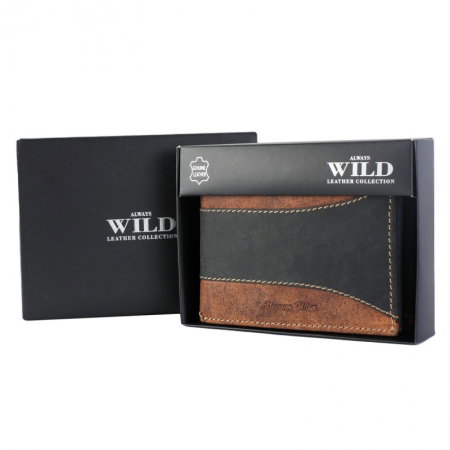 Portofel barbati din piele naturala Wild PORM559 Maron [5]