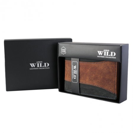 Portofel barbati din piele naturala Wild PORM560 Maron [7]