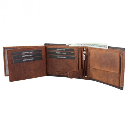 Portofel barbati din piele naturala Wild PORM560 Maron [5]