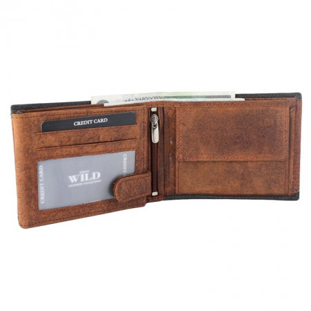 Portofel barbati din piele naturala Wild PORM560 Maron [4]