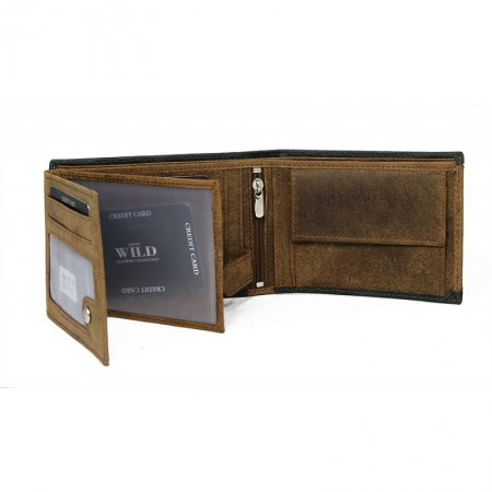 Portofel barbati din piele naturala Wild PORM560 Maron [1]