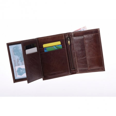 Portofel barbati din piele naturala Wild PORM561 Maron [2]
