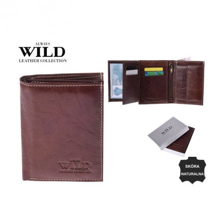 Portofel barbati din piele naturala Wild PORM561 Maron [6]