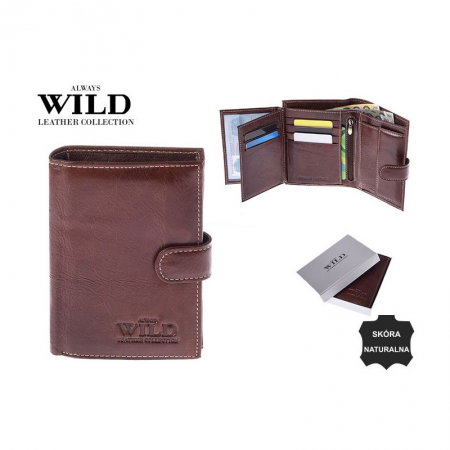 Portofel barbati din piele naturala Wild PORM563 Maron [6]