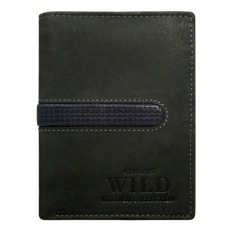 Portofel barbati din piele naturala Wild PORM571 Negru [0]
