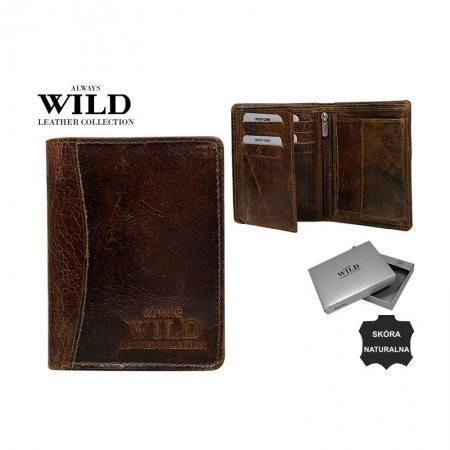 Portofel barbati din piele naturala Wild PORM580 Maron [2]