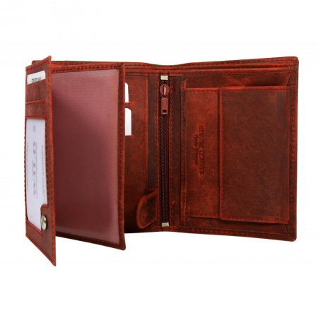 Portofel barbati din piele naturala Wild PORM582 Rosu [1]