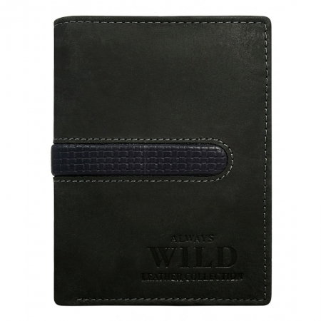 Portofel barbati din piele naturala Wild PORM583 Negru [0]