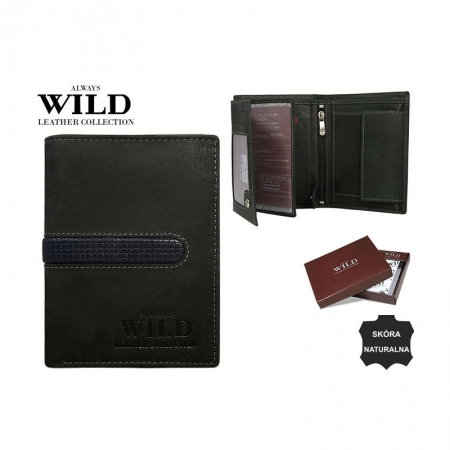 Portofel barbati din piele naturala Wild PORM583 Negru [2]