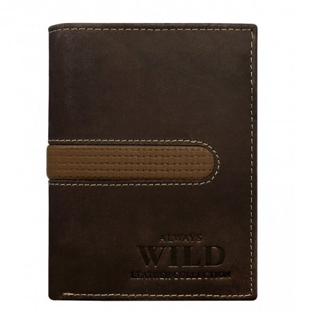 Portofel barbati din piele naturala Wild PORM584 Maron [0]