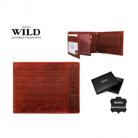 Portofel barbati din piele naturala Wild PORM596 Rosu [2]