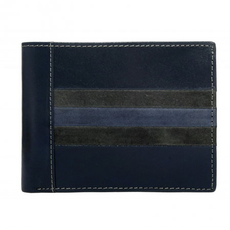 Portofel barbati din piele naturala Wild PORM602 Albastru [0]