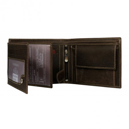 Portofel barbati din piele naturala Wild PORM607 Maron [1]