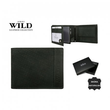 Portofel barbati din piele naturala Wild PORMG043 Negru [2]