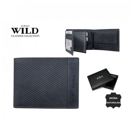 Portofel barbati din piele naturala Wild PORMG045 Albastru [2]