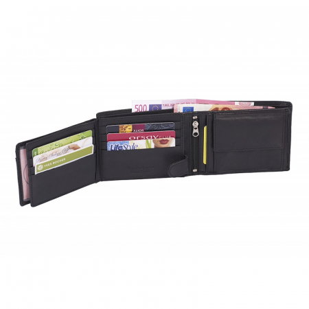 Portofel barbati piele naturala de lux Rovicky PORM43 Negru, cu RFID [3]