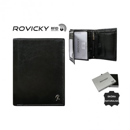 Portofel barbati piele naturala Rovicky PORM72 Negru [3]