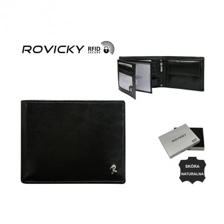 Portofel barbati piele naturala Rovicky PORM73 Negru [3]