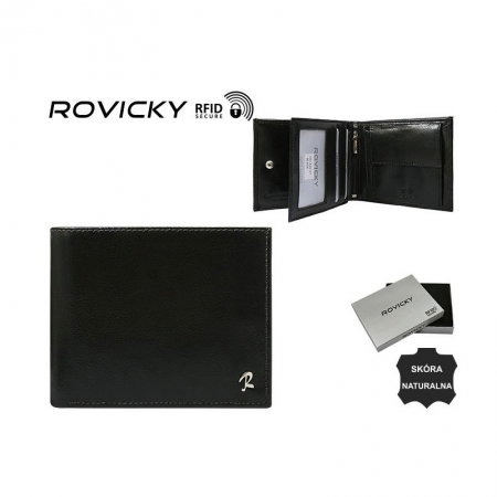 Portofel barbati piele naturala Rovicky PORM76 Negru [3]