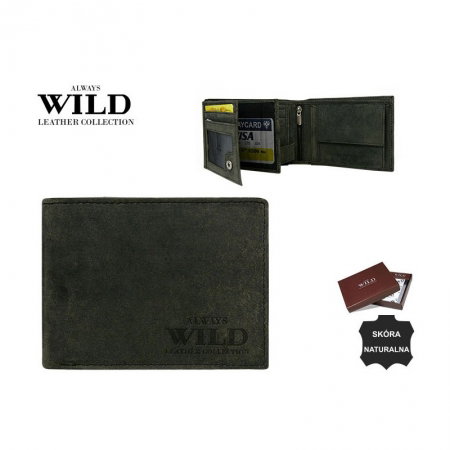 Portofel barbati piele naturala Wild PORM207 Negru [2]