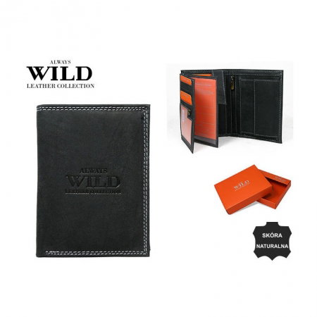Portofel barbati piele naturala Wild PORM58 Negru [2]