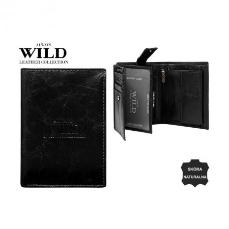 Portofel barbati piele naturala Wild PORM68 Negru [2]
