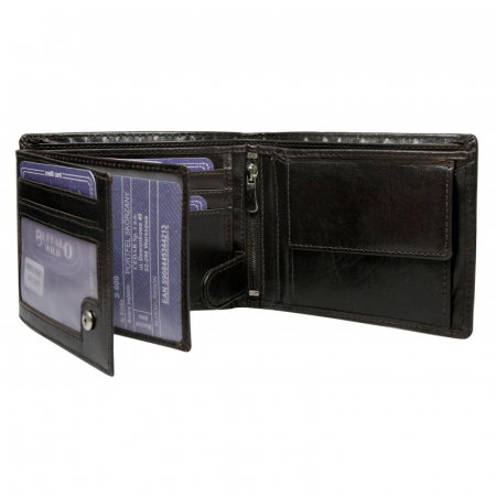 Portofel barbati, PORMG004, piele naturala, maron inchis, cu RFID [1]