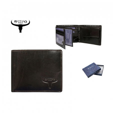 Portofel barbati, PORMG004, piele naturala, maron inchis, cu RFID [2]