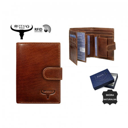 Portofel barbati, PORMG007, piele naturala, maron coniac, cu RFID [2]