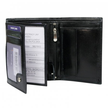 Portofel barbati, PORMG010, piele naturala, Negru, cu RFID [1]