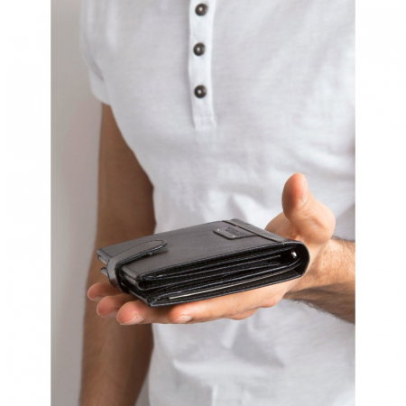 Portofel barbati, PORMG011, piele naturala, Negru [7]