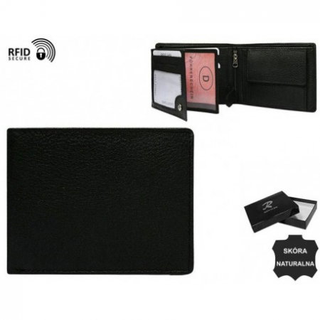 Portofel barbati, PORMG013, piele naturala, Negru, cu RFID [3]