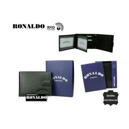 Portofel barbati, PORMG014, piele naturala, Negru, cu RFID [8]